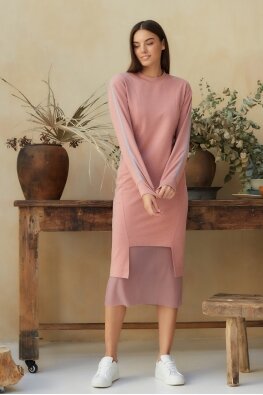 Платье для кормящих мам Sporty Ma розовое