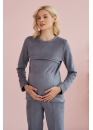 Костюм для беременных и кормящих мам Gentle Ma серый